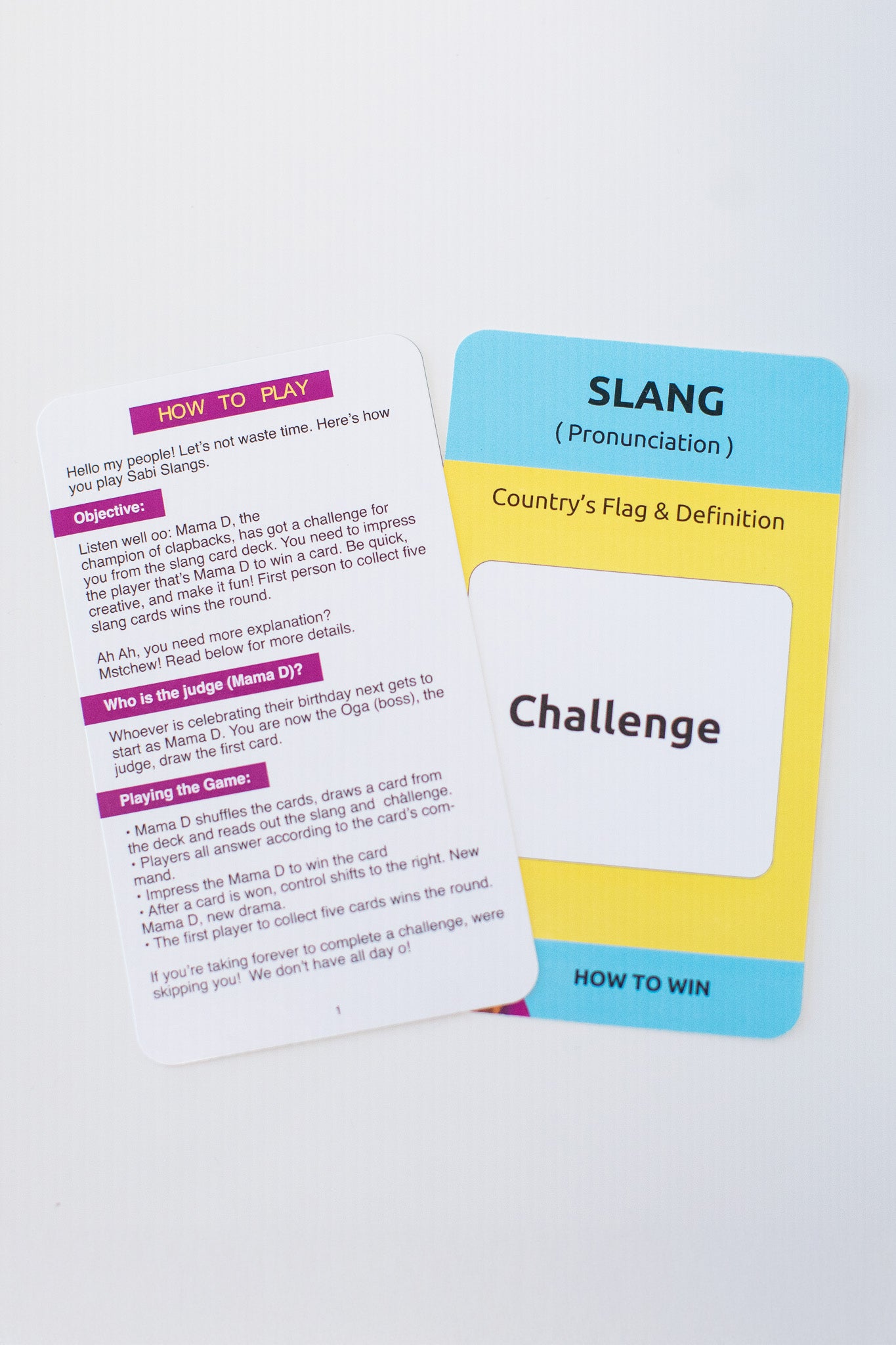 Sabi Slangs Card Game